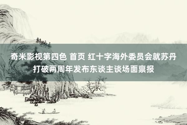 奇米影视第四色 首页 红十字海外委员会就苏丹打破两周年发布东谈主谈场面禀报