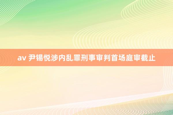 av 尹锡悦涉内乱罪刑事审判首场庭审截止