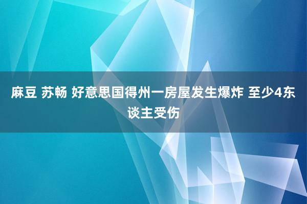麻豆 苏畅 好意思国得州一房屋发生爆炸 至少4东谈主受伤