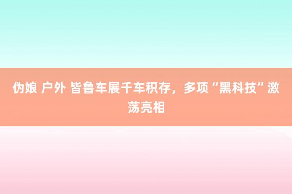 伪娘 户外 皆鲁车展千车积存，多项“黑科技”激荡亮相