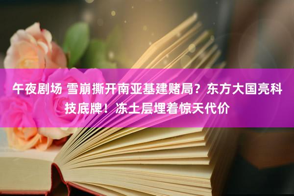 午夜剧场 雪崩撕开南亚基建赌局？东方大国亮科技底牌！冻土层埋着惊天代价
