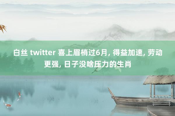 白丝 twitter 喜上眉梢过6月, 得益加速, 劳动更强, 日子没啥压力的生肖