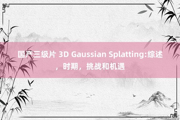 国产三级片 3D Gaussian Splatting:综述，时期，挑战和机遇